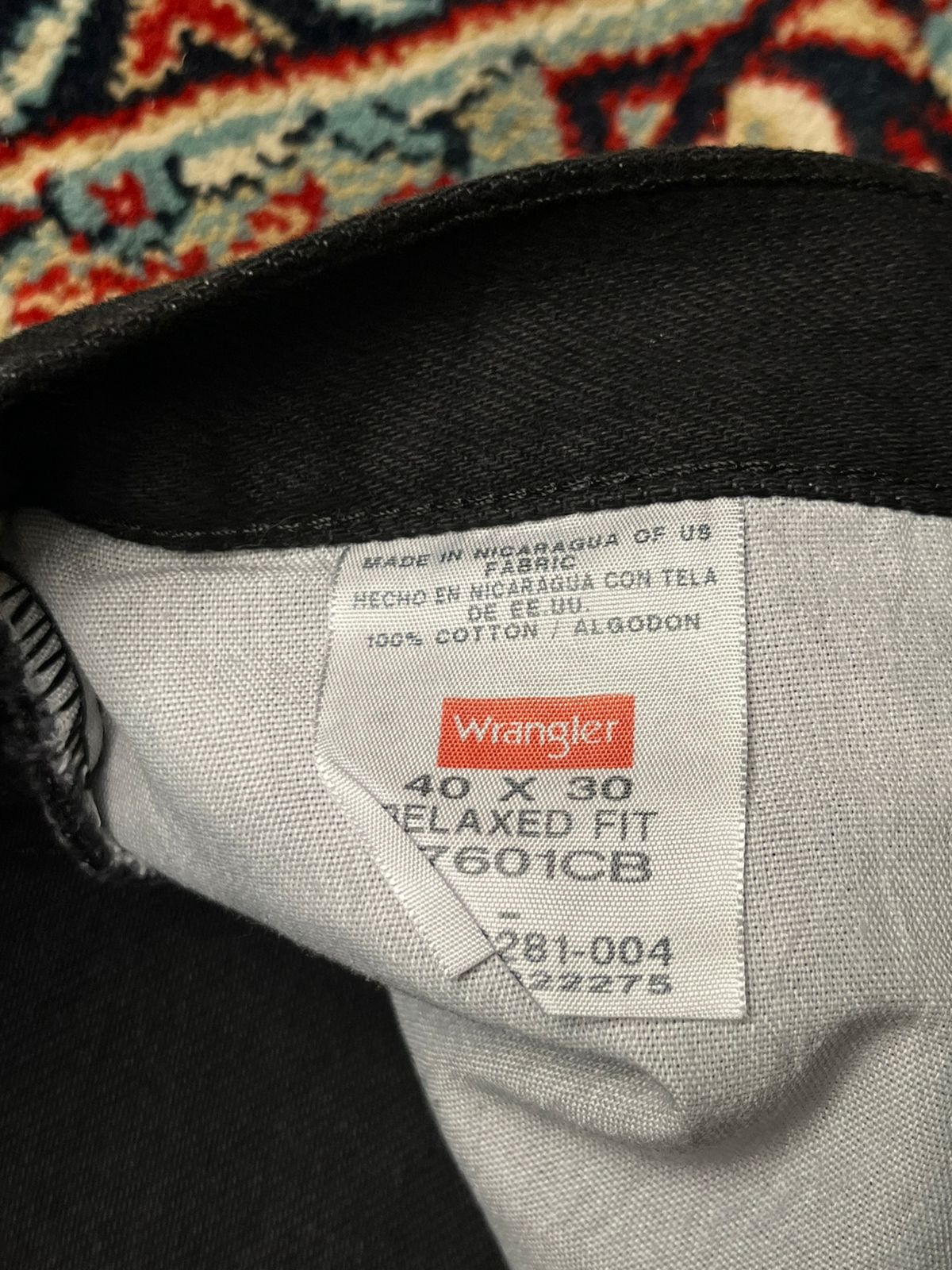 Wrangler Relaxed Fit Black JEANS - 38
