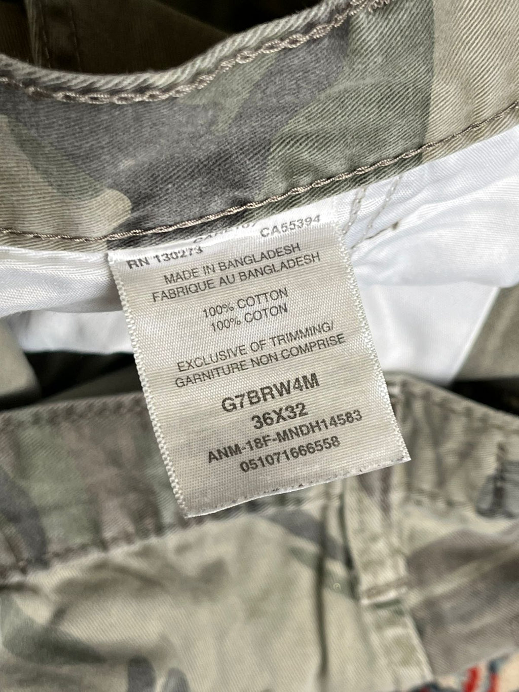 Wrangler Relaxed Fit Camo Print Cargo PANTS - 34