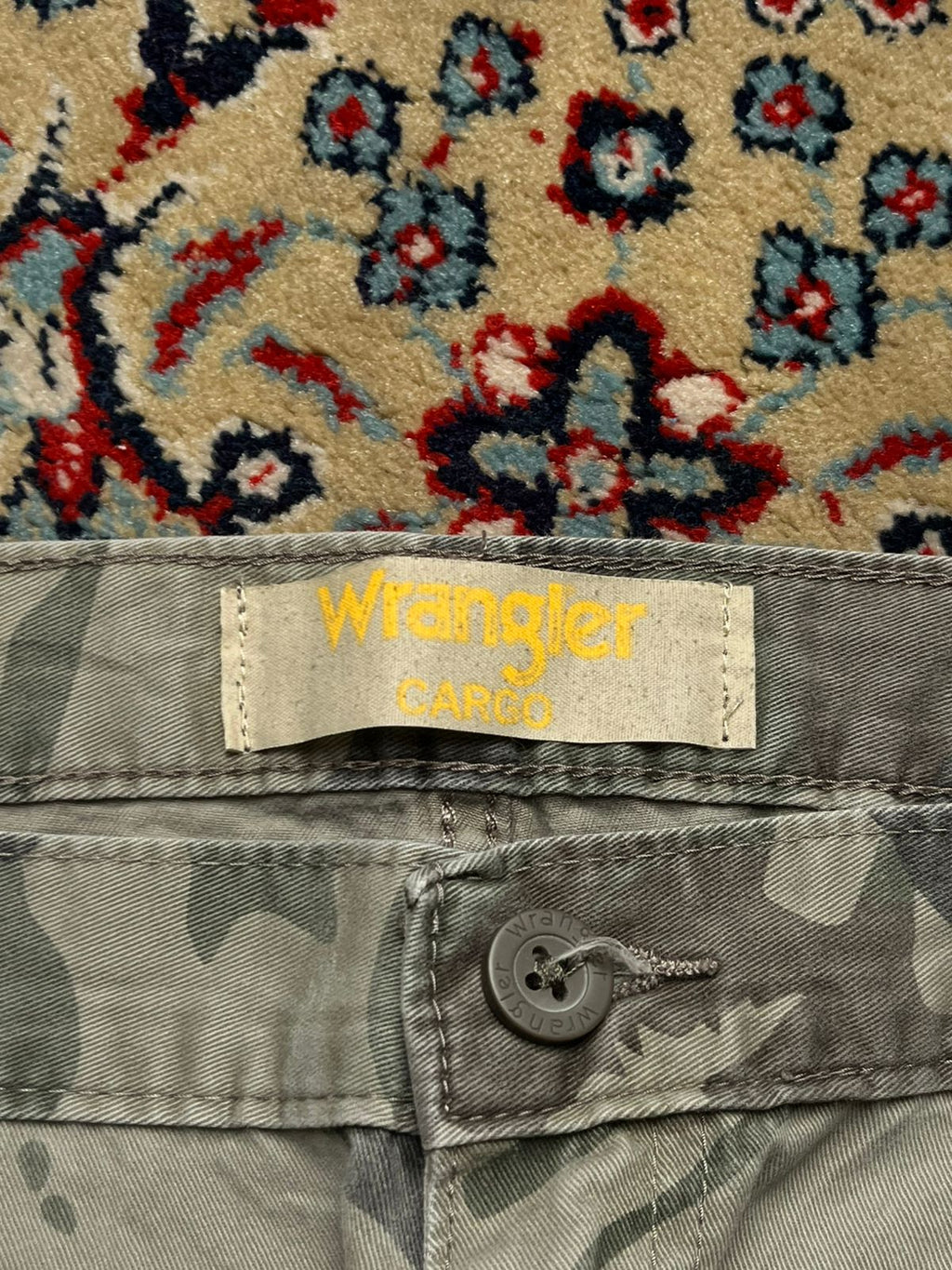 Wrangler Relaxed Fit Camo Print Cargo PANTS - 34