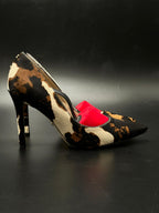 Sam Edelman Animal Print Calf Hair Pointed Toe Pumps - 35