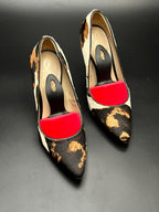 Sam Edelman Animal Print Calf Hair Pointed Toe Pumps - 35