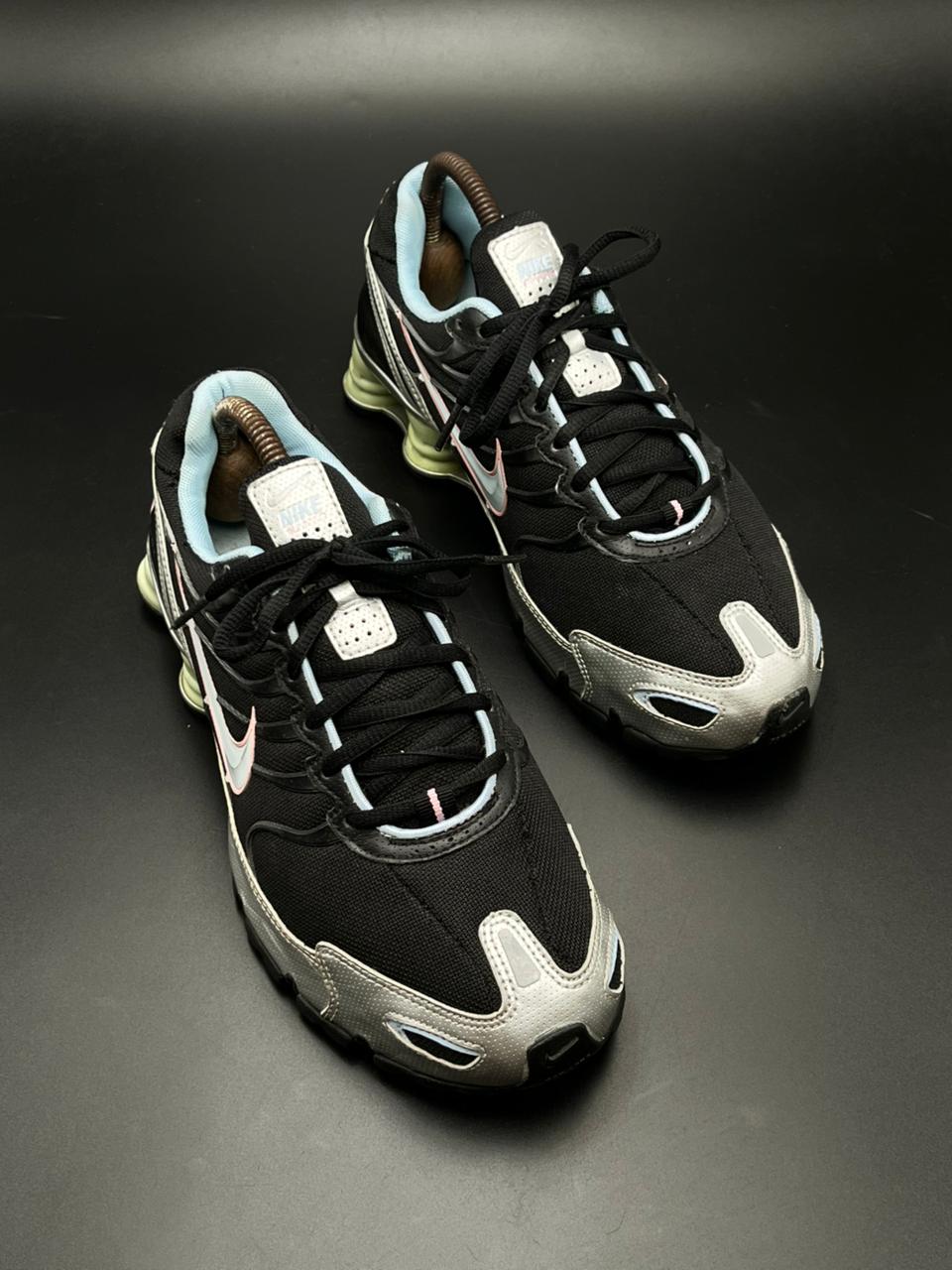 Nike Shox Rivalry Black Metallic Silver Pink SNEAKERS - 40.5