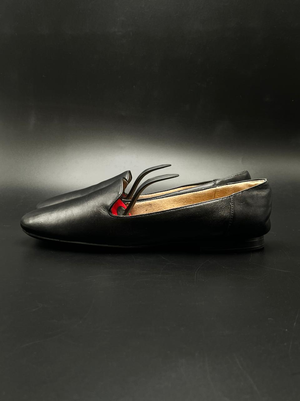 Naturalizer Black Leather Casual Flat Loafer - 38