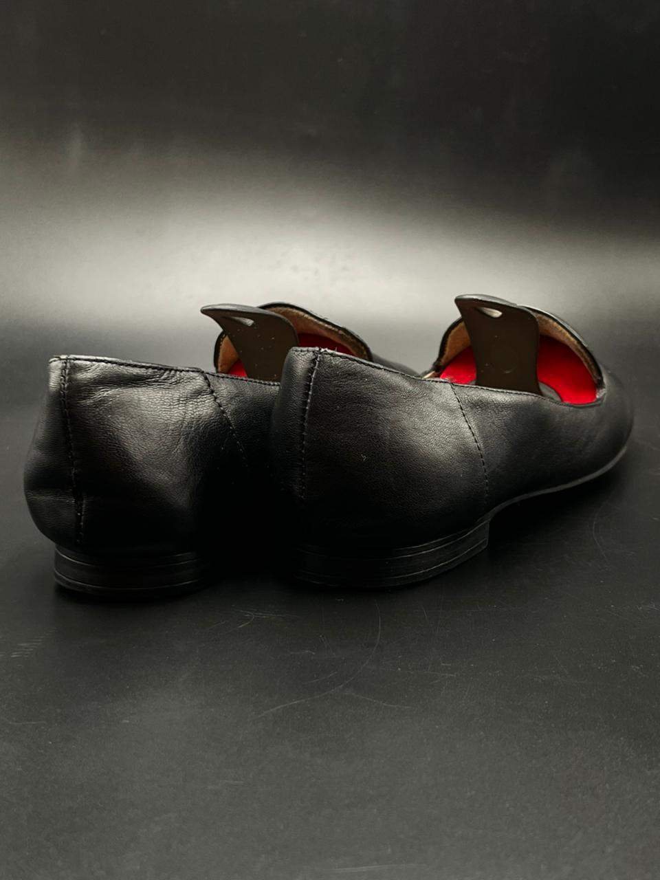 Naturalizer Black Leather Casual Flat Loafer - 38