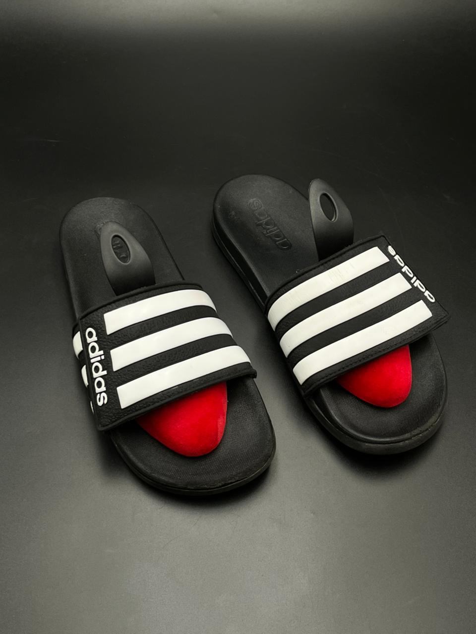 Adidas Adilette Comfort Black White SLIDES - 37