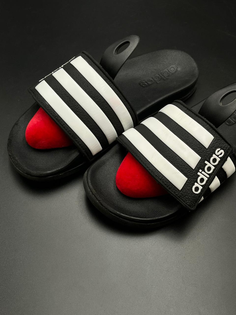 Adidas Adilette Comfort Black White SLIDES - 37