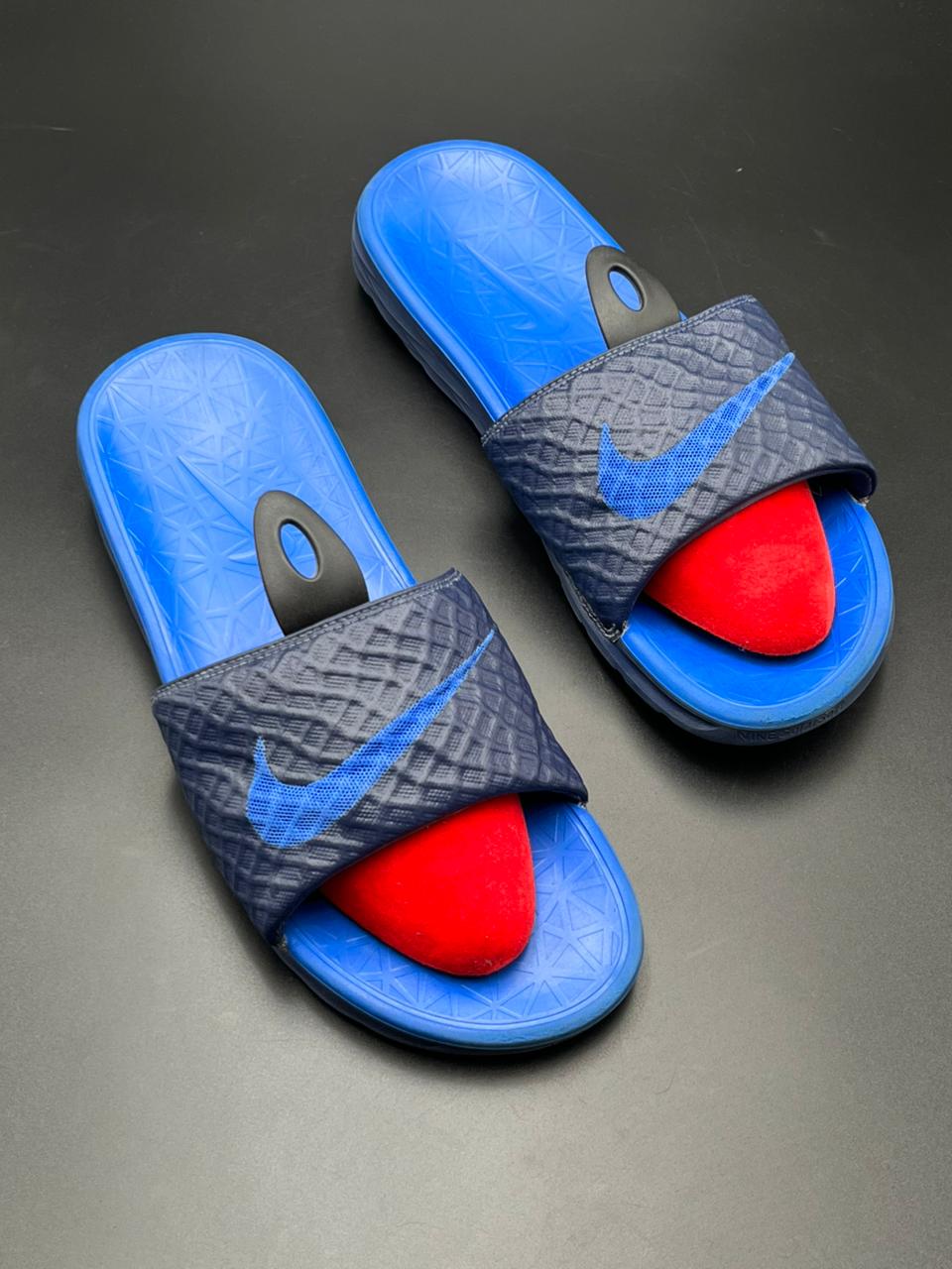Nike Kawa Blue Navy SLIDES - 44