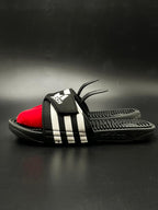 Adidas Adissage Black White Massage Slides - 38