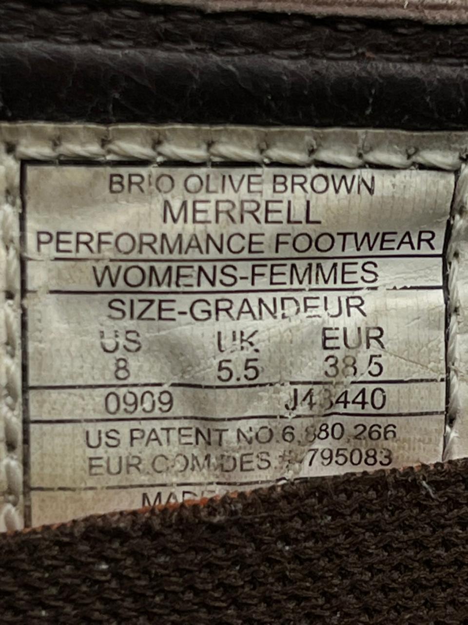 Merrell Brio Olive Brown Leather Mary Jane LOAFERS - 38.5