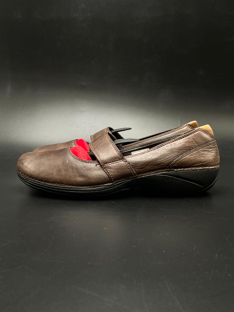 Merrell Brio Olive Brown Leather Mary Jane LOAFERS - 38.5