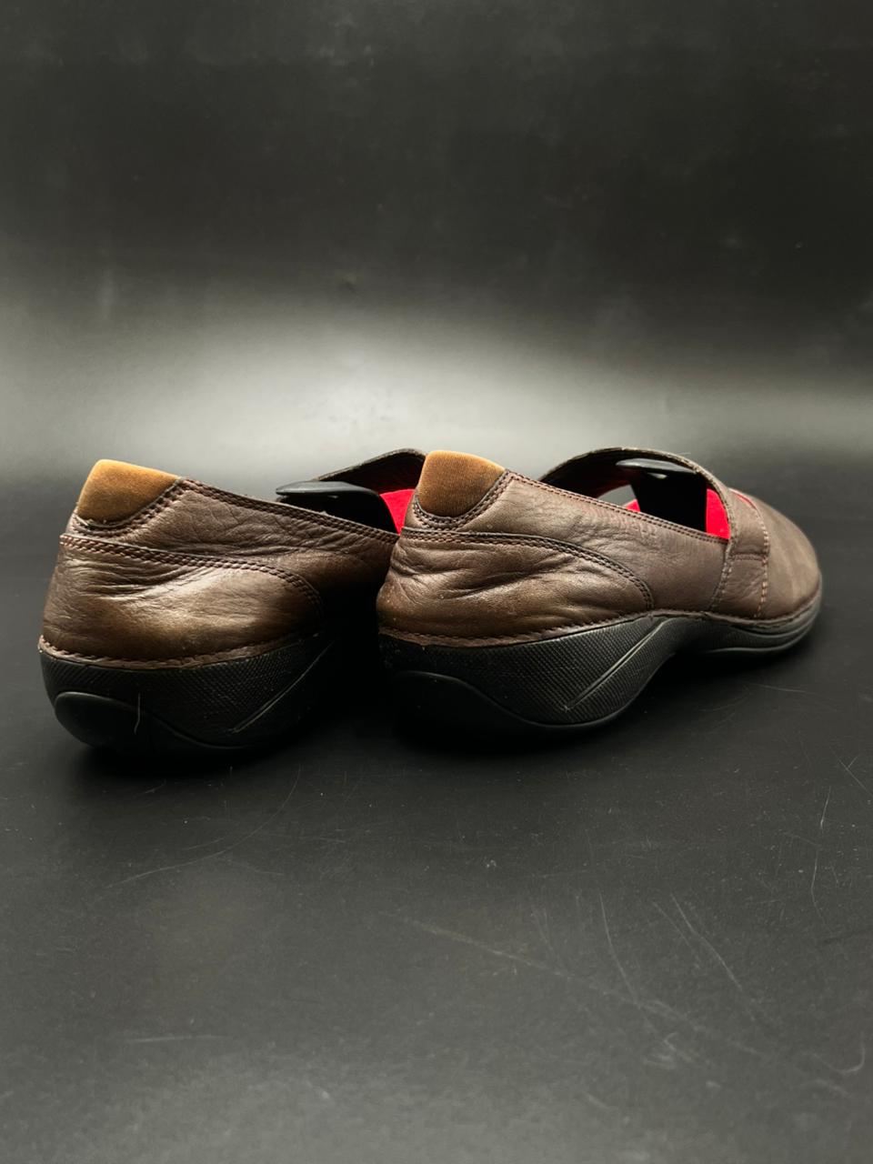 Merrell Brio Olive Brown Leather Mary Jane LOAFERS - 38.5