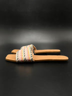 Time and Tru Multi Color Woven Slide Sandals - 39