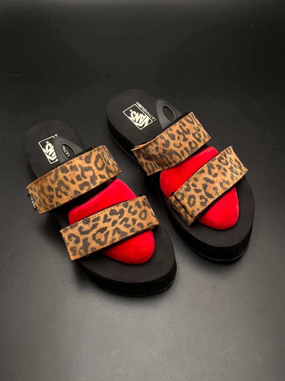 Vans UltraCush Leopard Print Platform Sandals - 38.5
