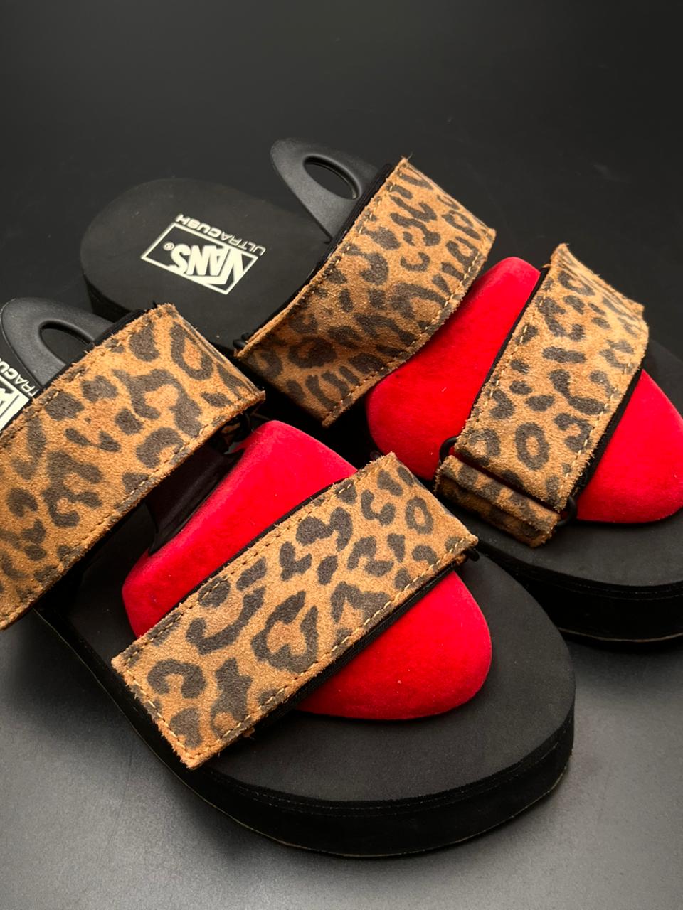 Vans UltraCush Leopard Print Platform Sandals - 38.5