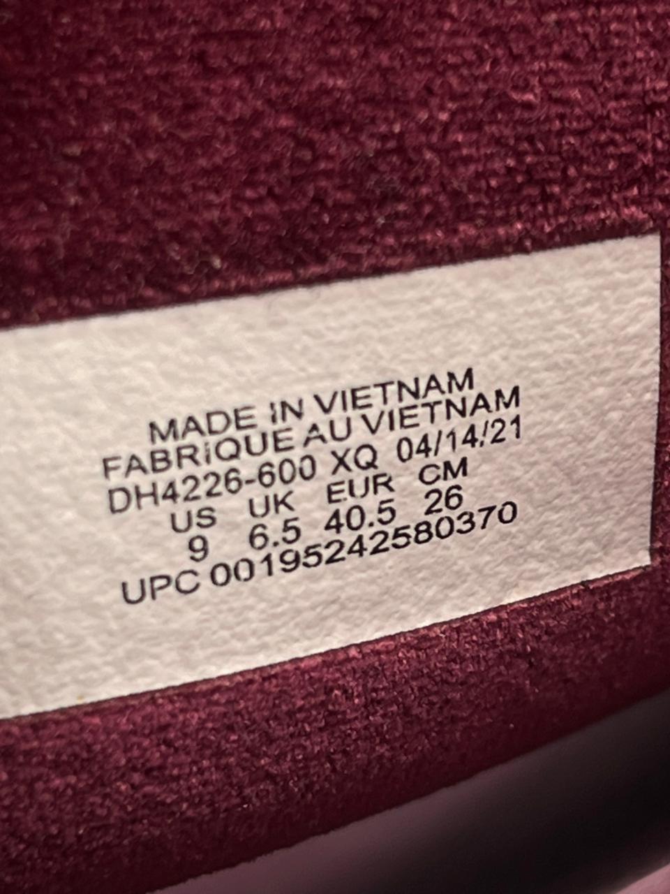 Nike Victori One Velvet Burgundy Slides - 40.5