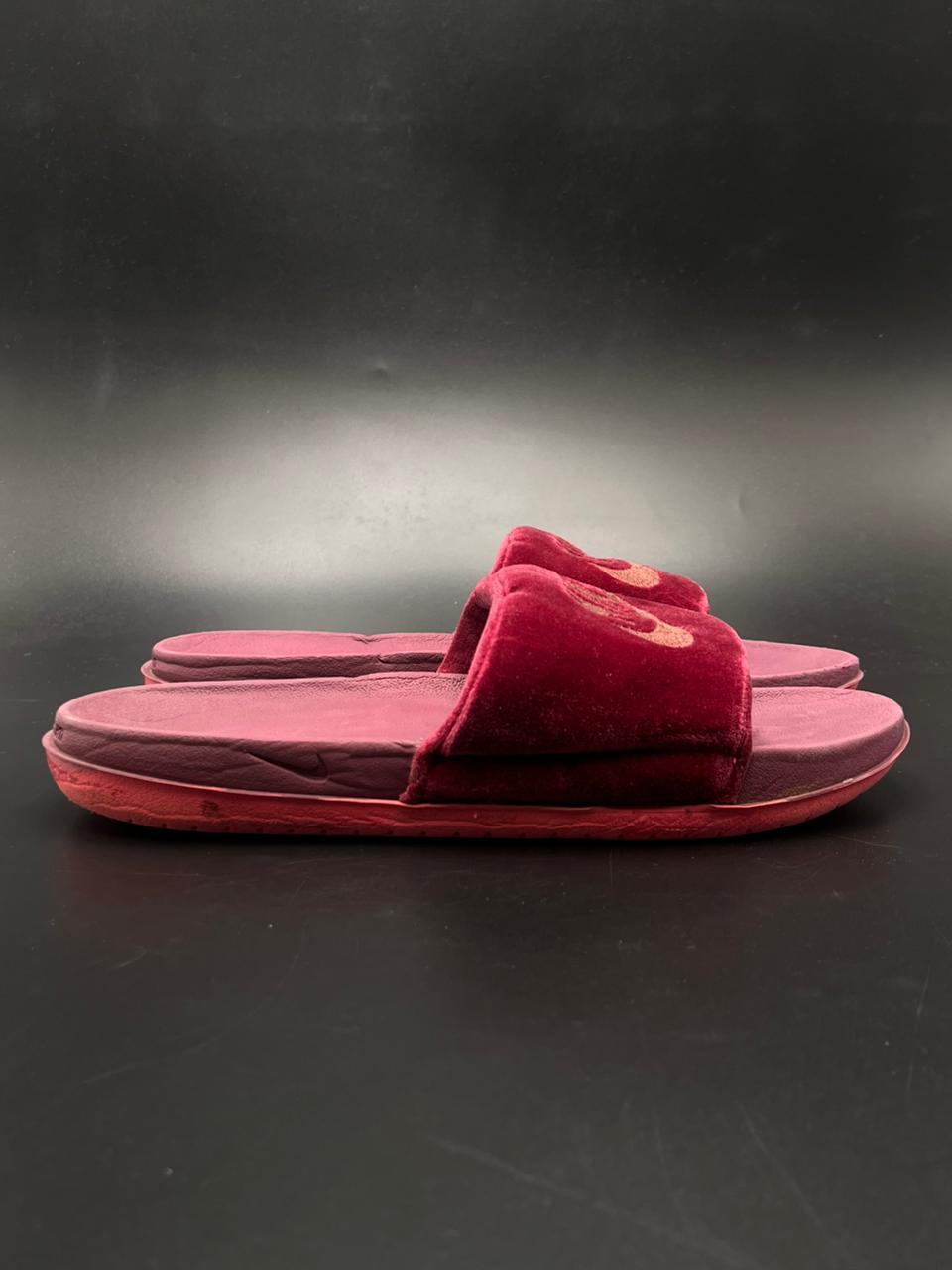 Nike Victori One Velvet Burgundy Slides - 40.5