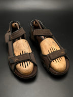 Skechers Louden Brown Extra Wide Fit Memory Foam Sandals - 43