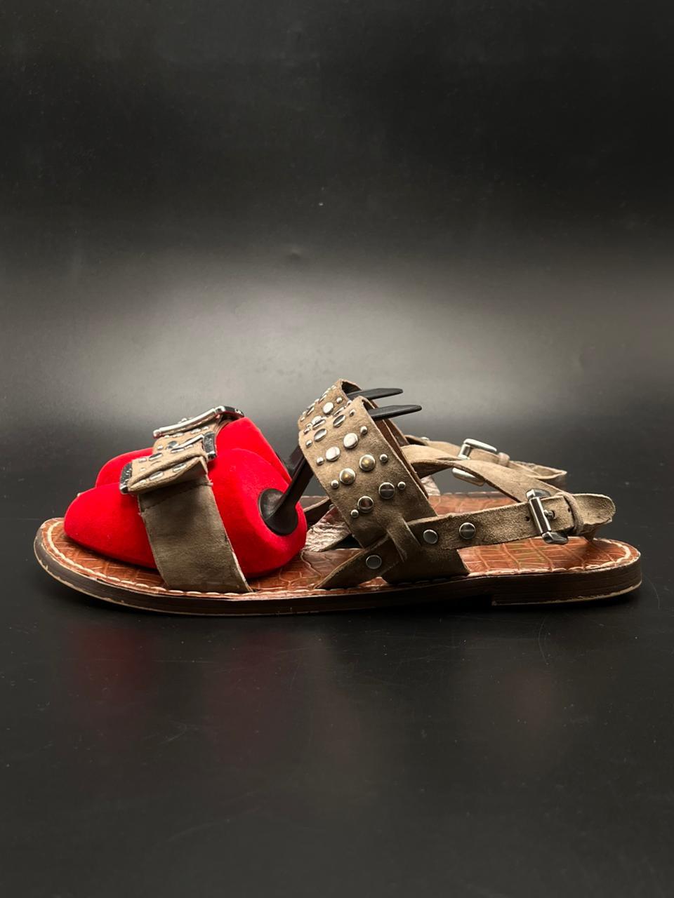 Sam Edelman Studded Buckle Gladiator Sandals - 37.5
