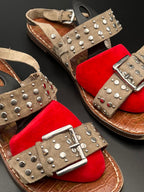 Sam Edelman Studded Buckle Gladiator Sandals - 37.5