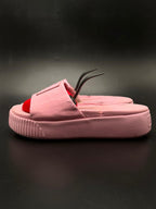 PUMA Platform Pink Leather Slide - 37