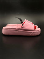 PUMA Platform Pink Leather Slide - 37