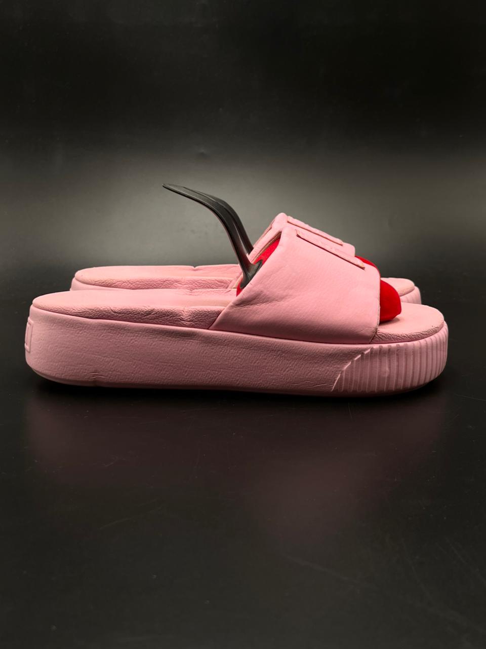 PUMA Platform Pink Leather Slide - 37