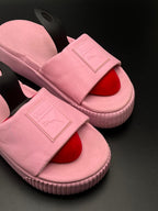 PUMA Platform Pink Leather Slide - 37