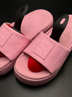 PUMA Platform Pink Leather Slide - 37