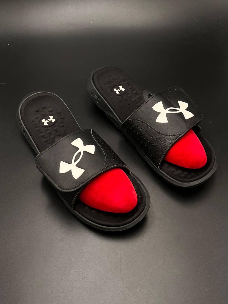 Under Armour Ignite VI Black White Slides - 44