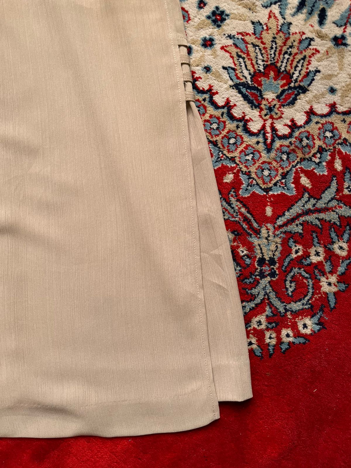 Vintage Hirota Japan Beige Textured Maxi Skirt - 28
