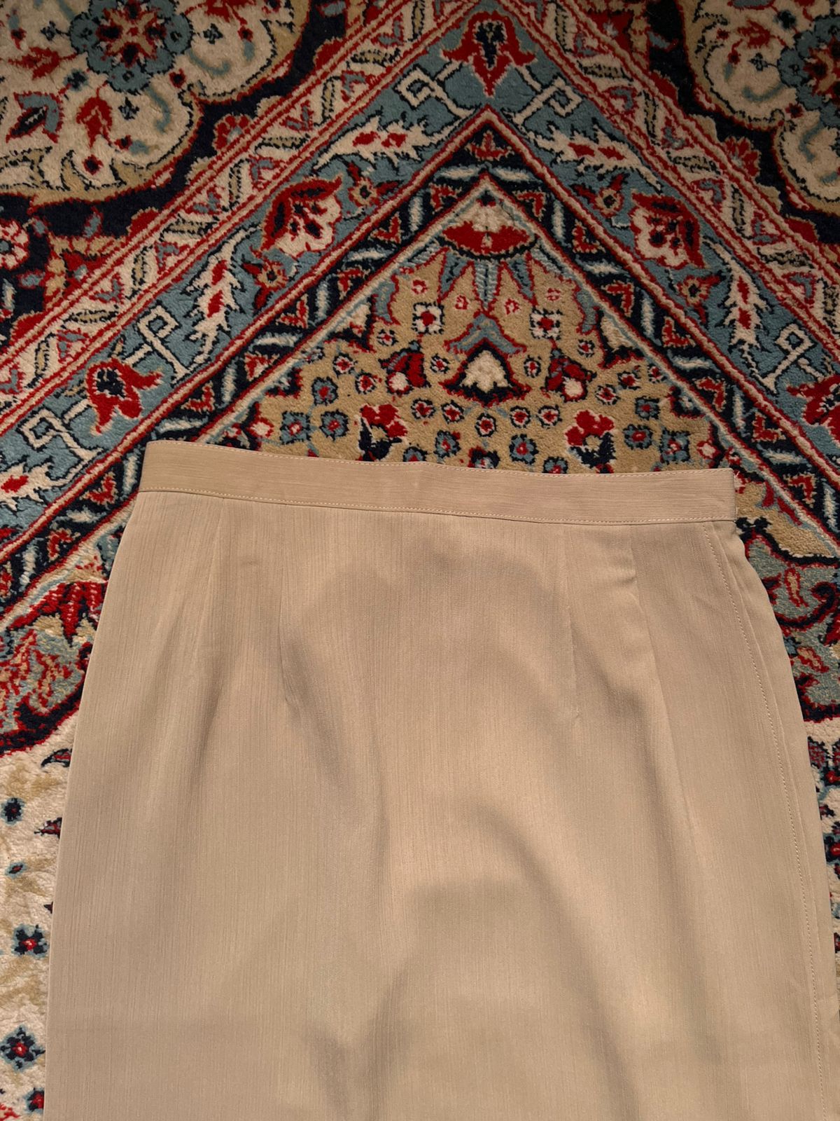 Vintage Hirota Japan Beige Textured Maxi Skirt - 28