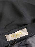U’NA Black Layered Ruffle Midi Rhinestone Embellished Chiffon Skirt - 24