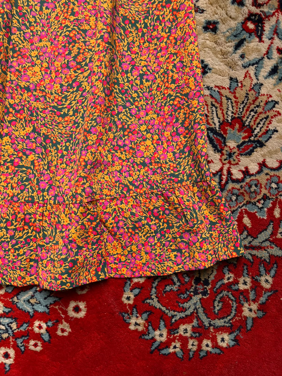 Vintage Floral High Waist Ditsy Print Skirt - 24