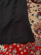 P.S.FA Black Pinstripe Knee Length Flare Skirt - 24