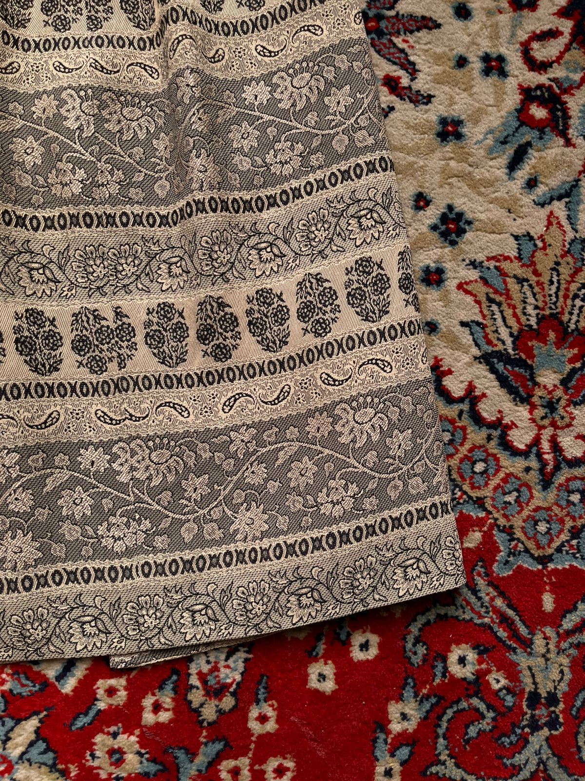 Vintage Chronical Floral Tapestry Skirt - 25