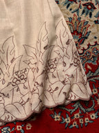 SELENNA JUNIOR Beige Linen Blend Embroidered Hem Skirt  - 24