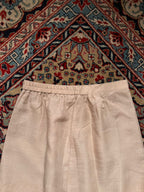 SELENNA JUNIOR Beige Linen Blend Embroidered Hem Skirt  - 24