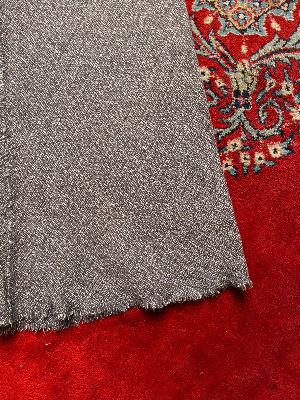 Vintage Gray Textured Tweed Skirt  - 26
