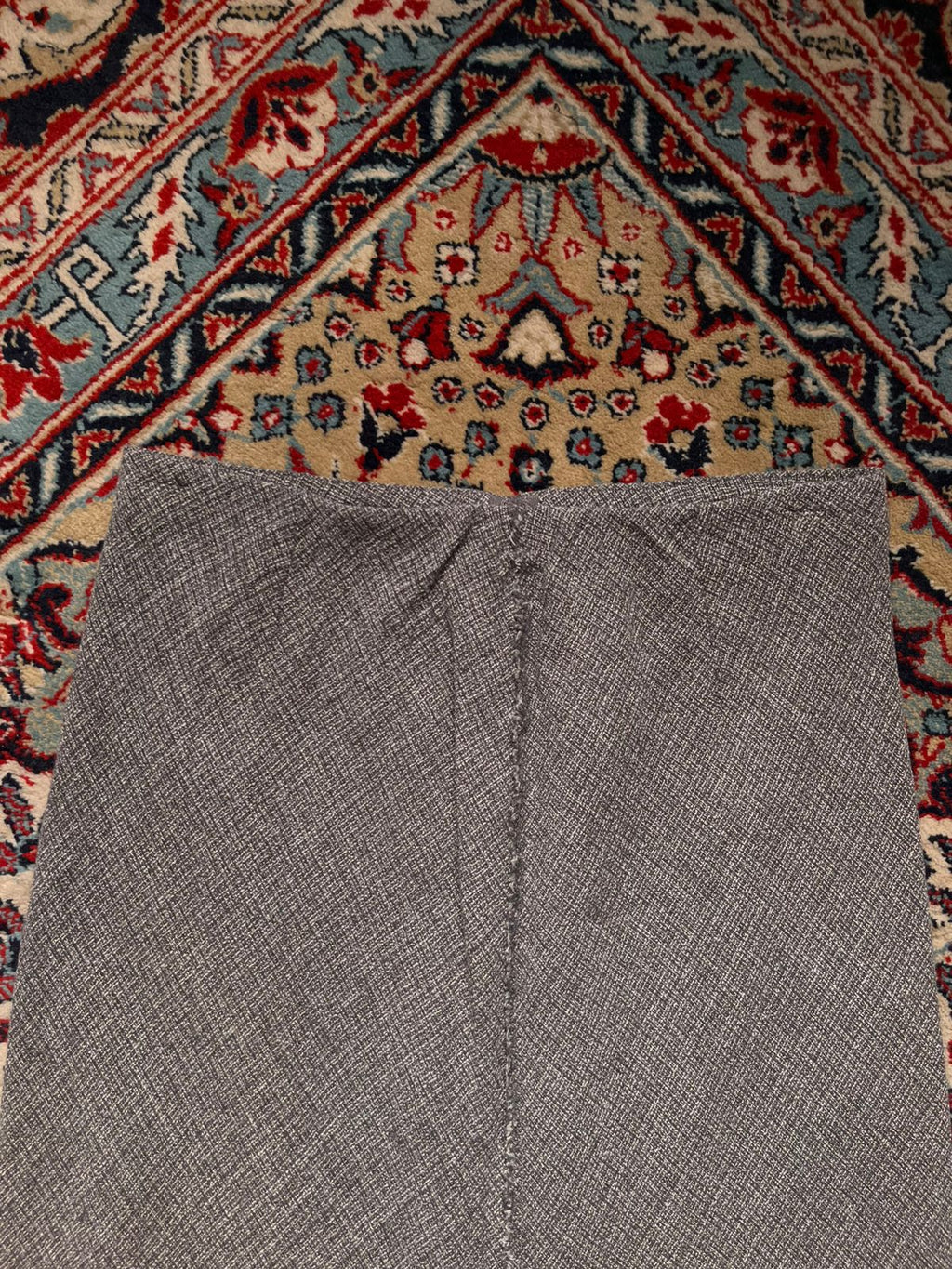 Vintage Gray Textured Tweed Skirt  - 26