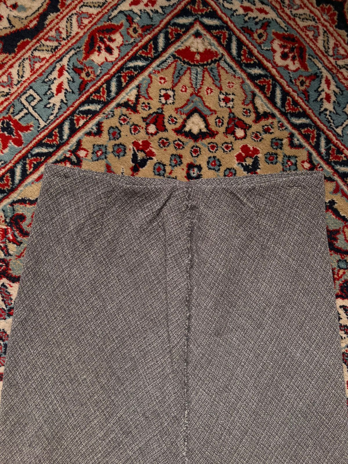 Vintage Gray Textured Tweed Skirt  - 26