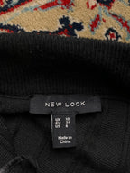 New Look Black Pleated Knit Mini Skirt - 26
