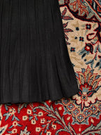 New Look Black Pleated Knit Mini Skirt - 26