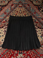 New Look Black Pleated Knit Mini Skirt - 26