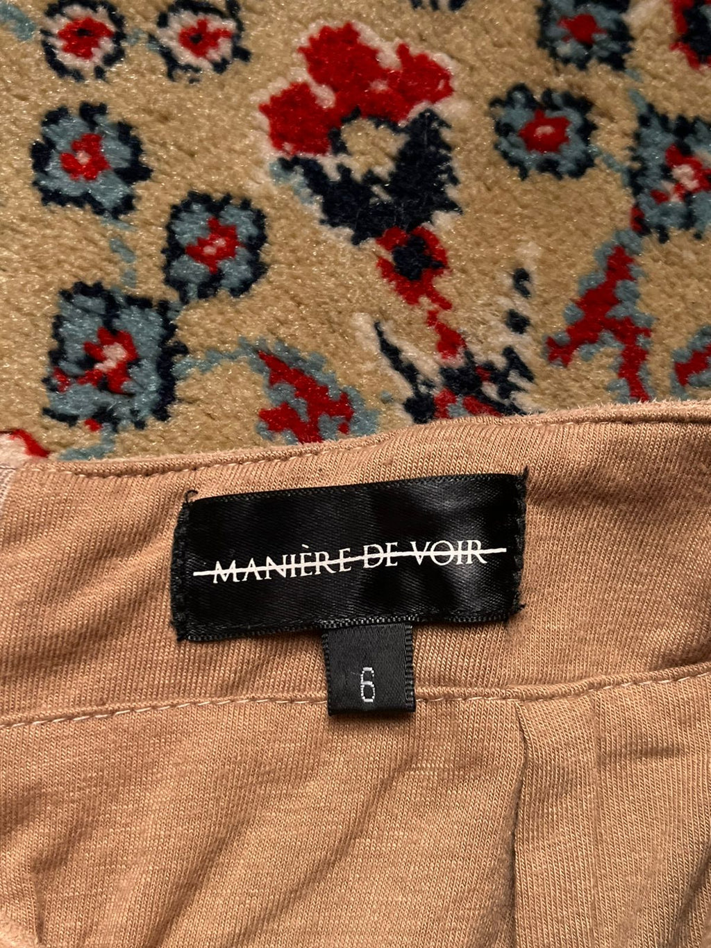 Maniere De Voir Tan Faux Suede Lace Up Mini Skirt - 24