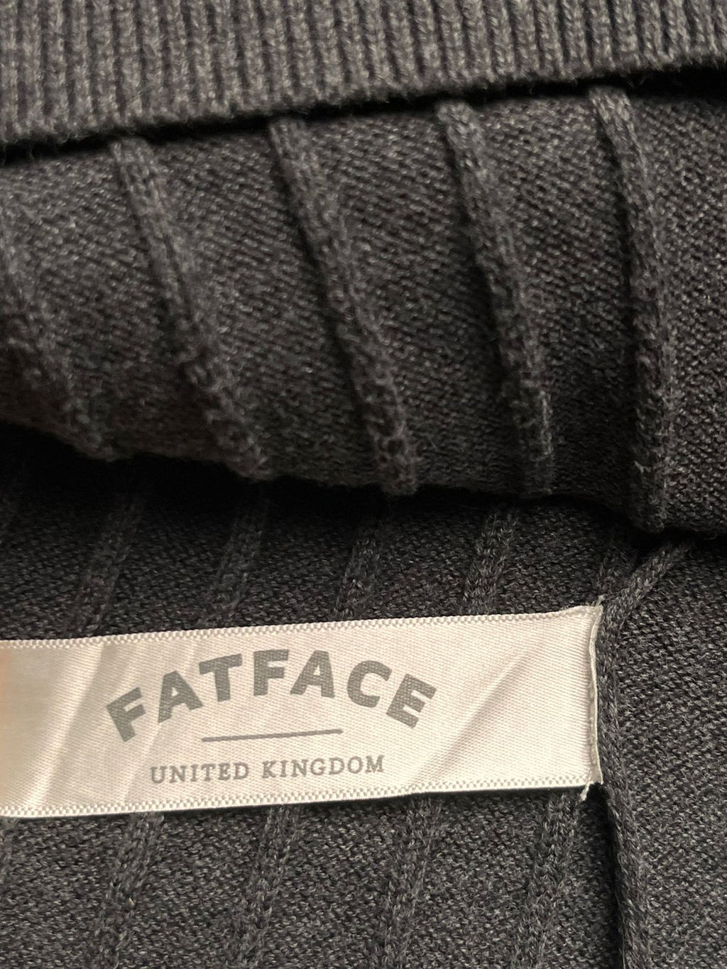 FatFace Grey Cotton Ribbed Knit  Skirt - 26