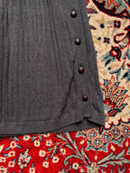 FatFace Grey Cotton Ribbed Knit  Skirt - 26