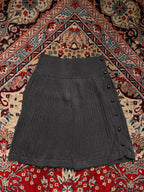 FatFace Grey Cotton Ribbed Knit  Skirt - 26