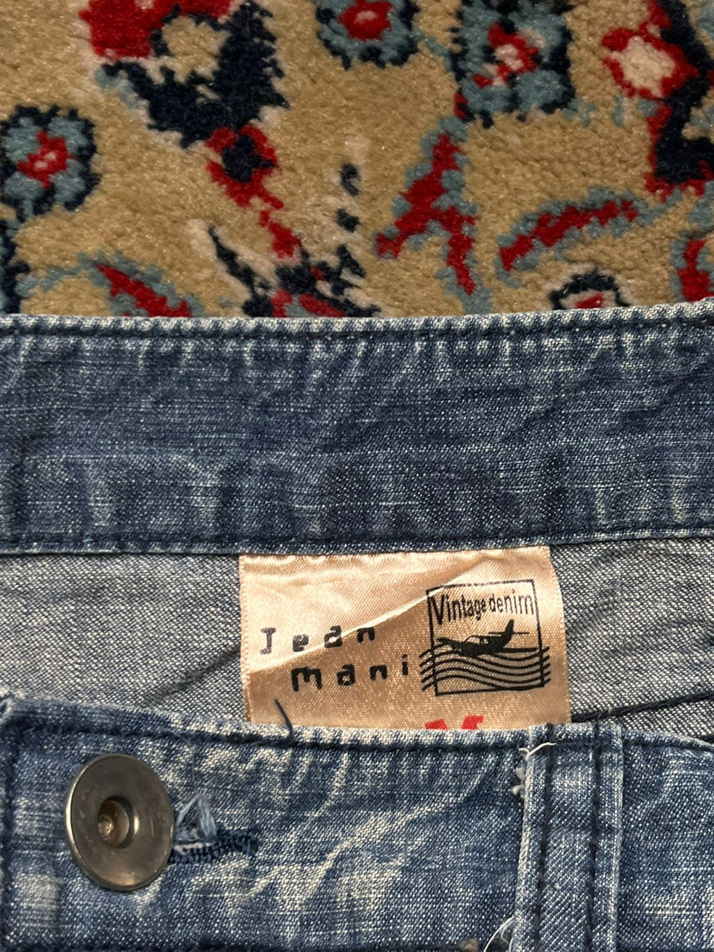 Vintage Jean Mani Tiered Medium WashED Skirt - 30