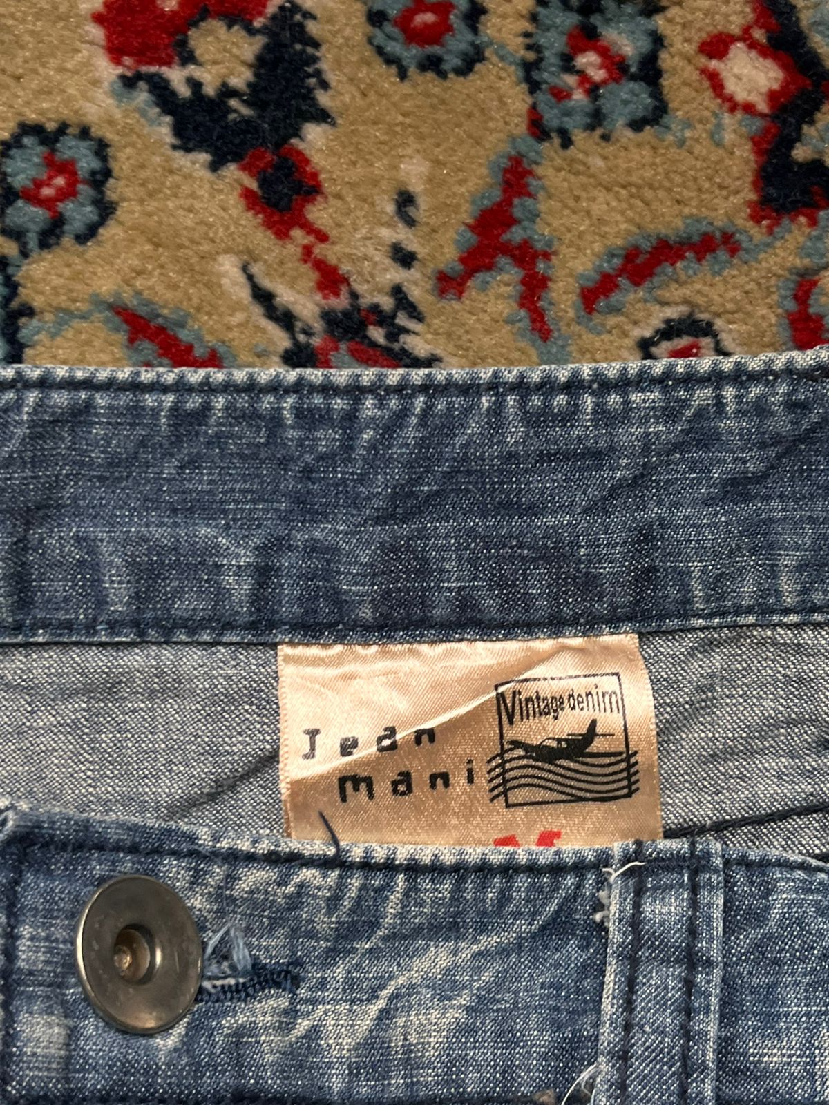 Vintage Jean Mani Tiered Medium WashED Skirt - 30