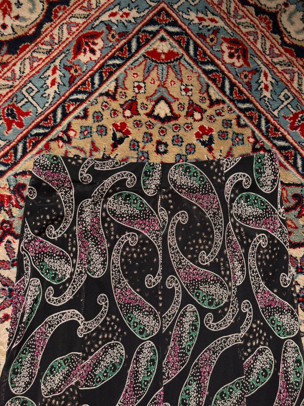 Vintage Japanese Paisley Mesh Maxi Skirt - 28